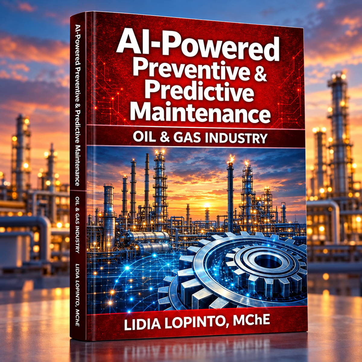 3D cover mockup for AI-Powered Preventive & Predictive Maintenance: Oil & Gas Industry